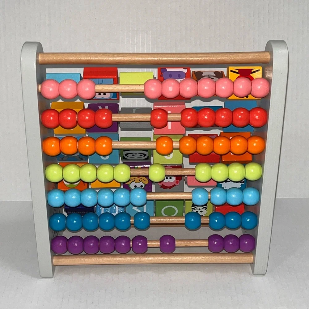 J'adore Wooden 2-in-1 Math Beads & ABC Animal Abacus
